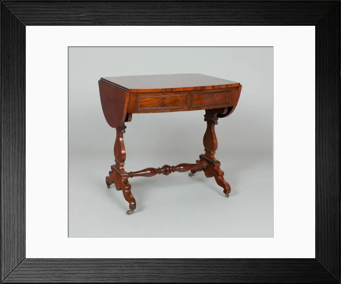 Framed Print : Sofa Table, 1836 / 46. Creator: John and Joseph W. Meeks Company Framed Print : Sofa Table, 1836 / 46. Creator: John and Joseph W. Meeks Company