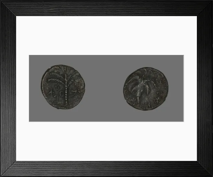 Framed Print : Coin Depicting a Palm Tree, 133-135. Creator: Unknown Framed Print : Coin Depicting a Palm Tree, 133-135. Creator: Unknown