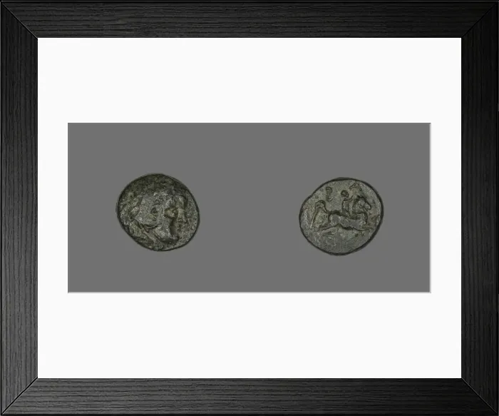 Framed Print : Coin Depicting Herakles, 220-178 BCE, issued by Philip V. Creator: Unknown Framed Print : Coin Depicting Herakles, 220-178 BCE, issued by Philip V. Creator: Unknown