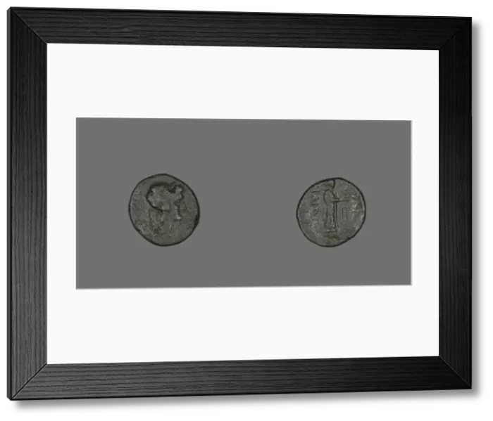 Framed Print : Hexas (Coin) Depicting the God Apollo, late 3rd-2nd century BCE. Creator: Unknown