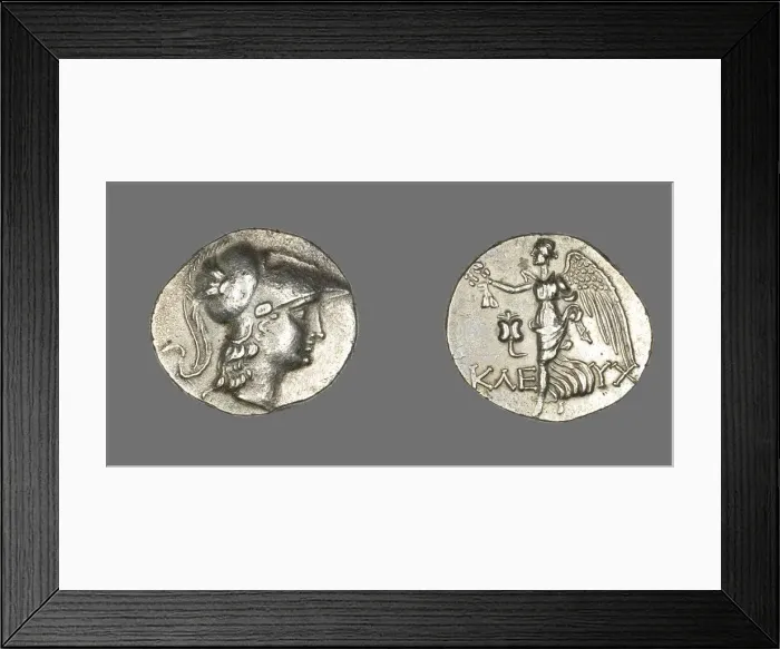 Framed Print : Tetradrachm (Coin) Depicting the Goddess Athena, 190-36 BCE. Creator: Unknown Framed Print : Tetradrachm (Coin) Depicting the Goddess Athena, 190-36 BCE. Creator: Unknown