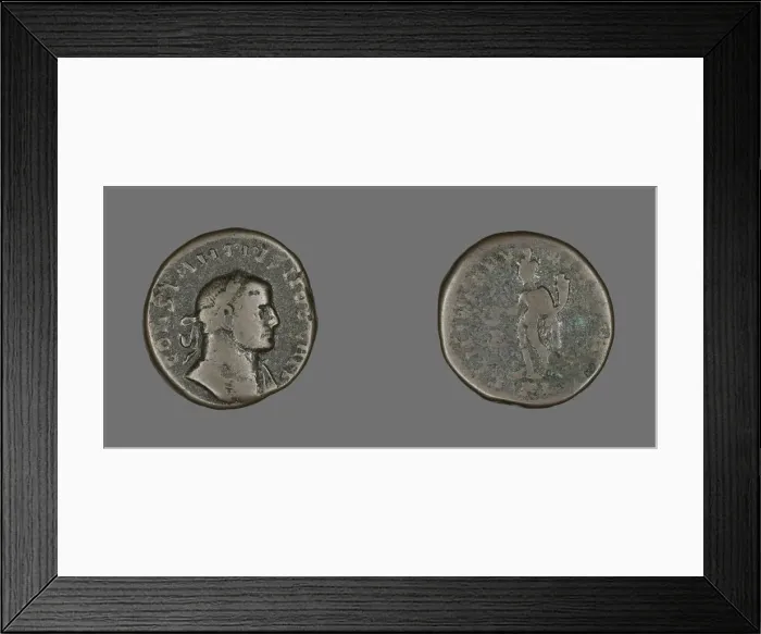 Framed Print : Coin Portraying Emperor Constantius I, 293-306. Creator: Unknown Framed Print : Coin Portraying Emperor Constantius I, 293-306. Creator: Unknown
