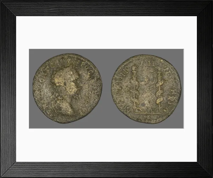 Framed Print : Coin Portraying Emperor Septimius Severus, 193-211. Creator: Unknown Framed Print : Coin Portraying Emperor Septimius Severus, 193-211. Creator: Unknown
