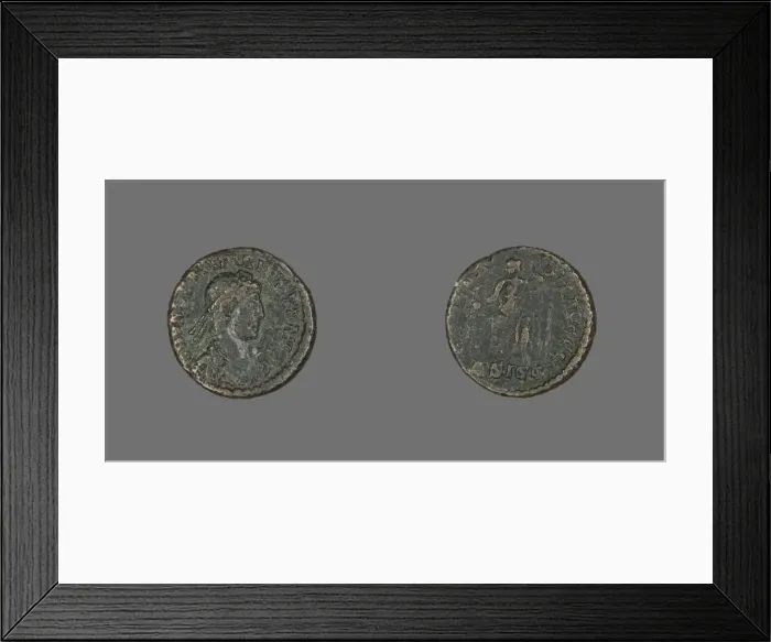 Framed Print : Coin Portraying Emperor Valentinian II, 375-392. Creator: Unknown