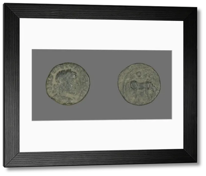 Framed Print : Coin Portraying Emperor Valerian (?), 253-260. Creator: Unknown Framed Print : Coin Portraying Emperor Valerian (?), 253-260. Creator: Unknown