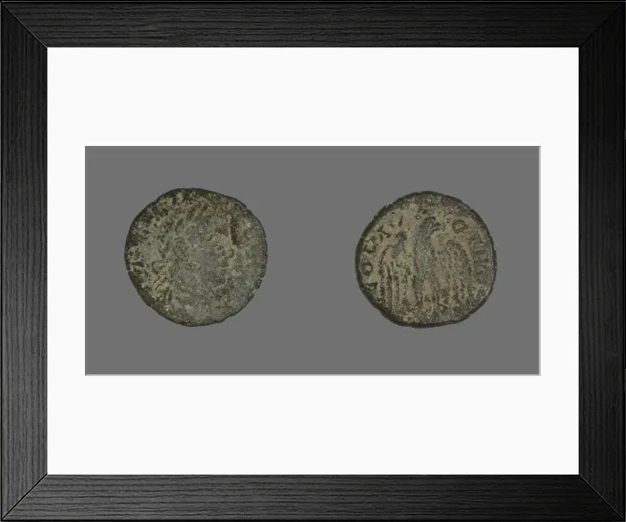 Framed Print : Coin Depicting Bust, 306-309 (?). Creator: Unknown Framed Print : Coin Depicting Bust, 306-309 (?). Creator: Unknown