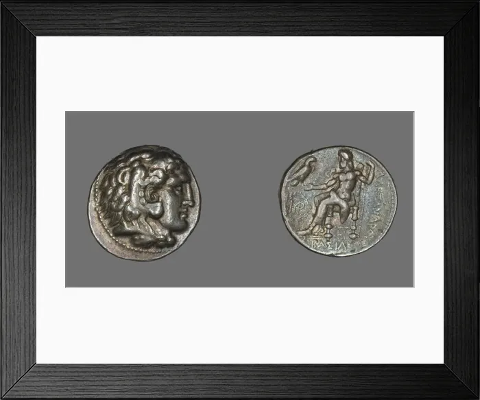 Framed Print : Tetradrachm (Coin) Portraying Alexander the Great, 356-323 BCE. Creator: Unknown Framed Print : Tetradrachm (Coin) Portraying Alexander the Great, 356-323 BCE. Creator: Unknown
