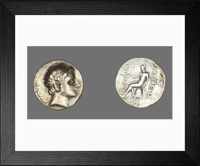 Framed Print : Tetradrachm (Coin) Portraying King Antiochus II Theos, 261-246 BCE. Creator: Unknown Framed Print : Tetradrachm (Coin) Portraying King Antiochus II Theos, 261-246 BCE. Creator: Unknown