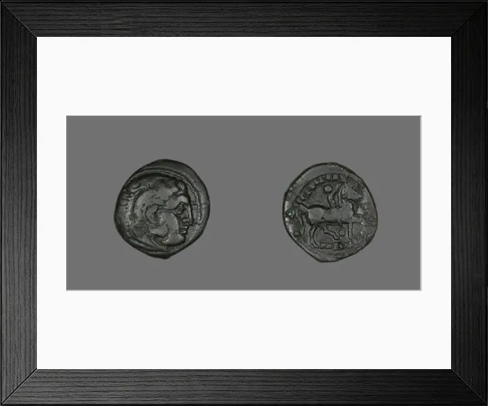 Framed Print : Coin Portraying Alexander the Great as the Hero Herakles, 306-297 BCE. Creator: Unknown Framed Print : Coin Portraying Alexander the Great as the Hero Herakles, 306-297 BCE. Creator: Unknown