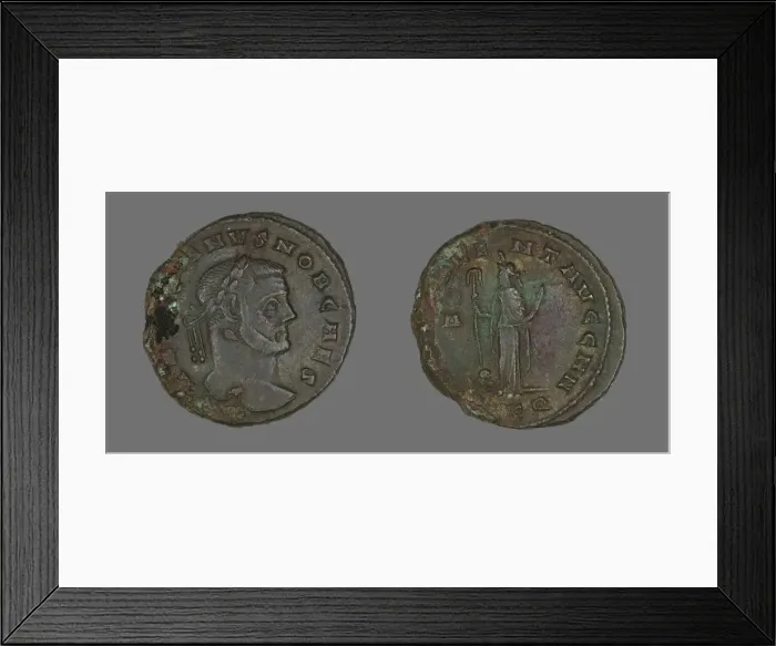 Framed Print : Coin Portraying Emperor Galerius, 293. Creator: Unknown Framed Print : Coin Portraying Emperor Galerius, 293. Creator: Unknown