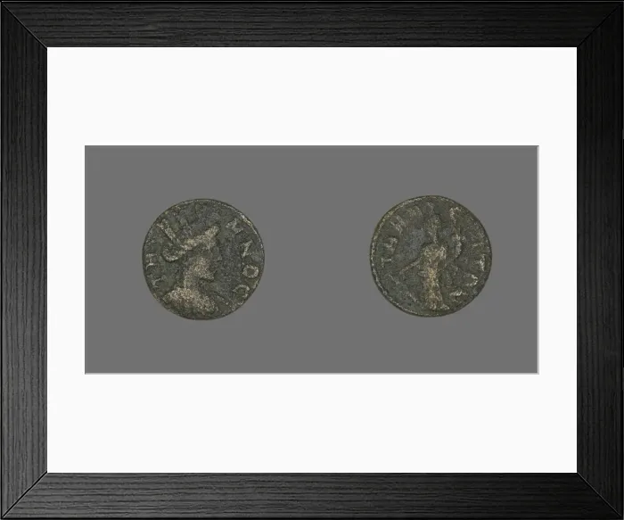 Framed Print : Coin Depicting the Amazon Cyme, 253-268. Creator: Unknown Framed Print : Coin Depicting the Amazon Cyme, 253-268. Creator: Unknown