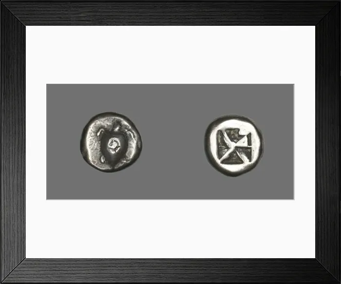 Framed Print : Stater (Coin) Depicting a Sea Turtle, 650-600 BCE. Creator: Unknown Framed Print : Stater (Coin) Depicting a Sea Turtle, 650-600 BCE. Creator: Unknown