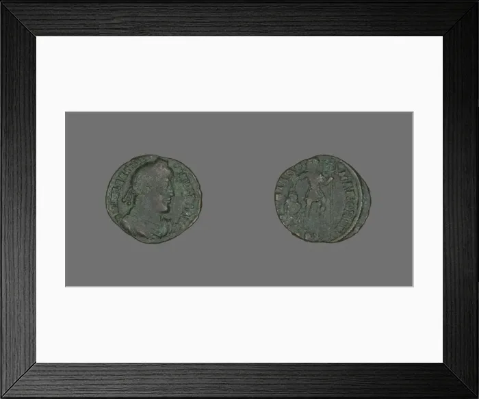 Framed Print : Coin Portraying Emperor Valentinian I, 364-375. Creator: Unknown Framed Print : Coin Portraying Emperor Valentinian I, 364-375. Creator: Unknown