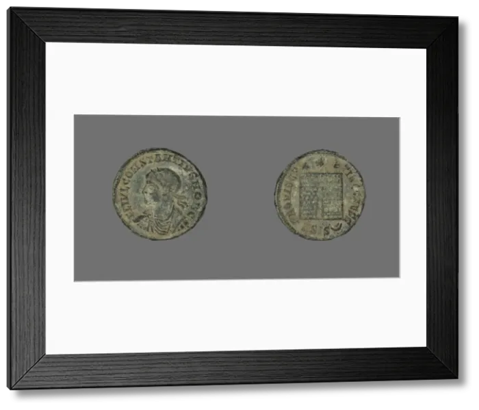 Framed Print : Coin Portraying the Emperor Constantius I, 250-306. Creator: Unknown Framed Print : Coin Portraying the Emperor Constantius I, 250-306. Creator: Unknown