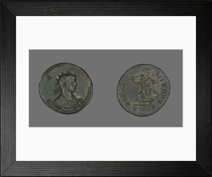 Framed Print : Coin Portraying Emperor Honorius?, 384-423. Creator: Unknown Framed Print : Coin Portraying Emperor Honorius?, 384-423. Creator: Unknown