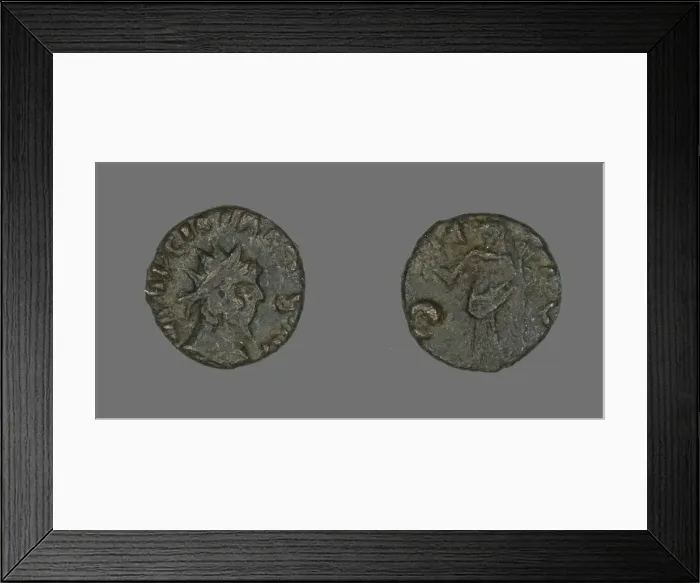 Framed Print : Coin Portraying the Radiate Bust of an Emperor, 3rd century. Creator: Unknown Framed Print : Coin Portraying the Radiate Bust of an Emperor, 3rd century. Creator: Unknown