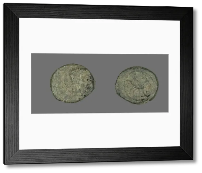 Framed Print : Coin Portraying Emperor Augustus, 27 BCE-14 CE. Creator: Unknown Framed Print : Coin Portraying Emperor Augustus, 27 BCE-14 CE. Creator: Unknown