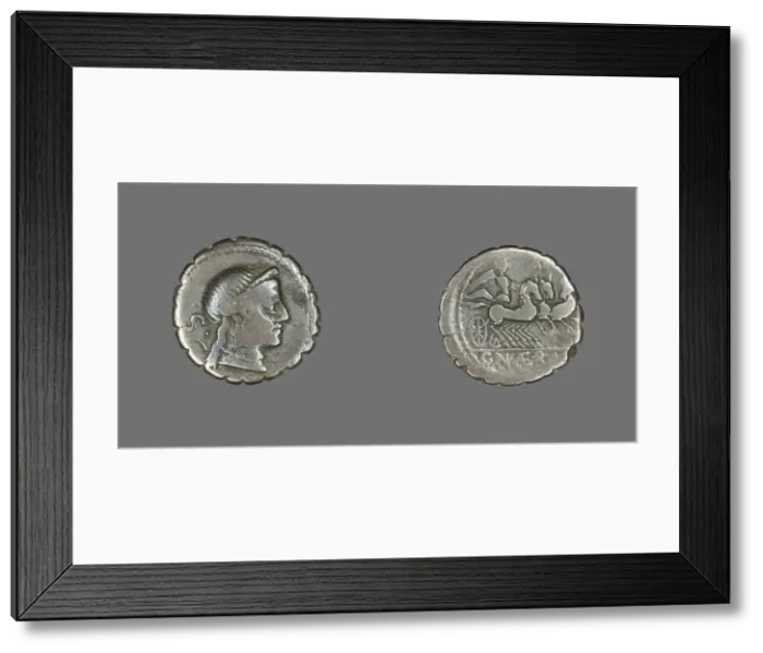 Framed Print : Denarius Serratus (Coin) Depicting the Goddess Venus, about 79 BCE. Creator: Unknown Framed Print : Denarius Serratus (Coin) Depicting the Goddess Venus, about 79 BCE. Creator: Unknown