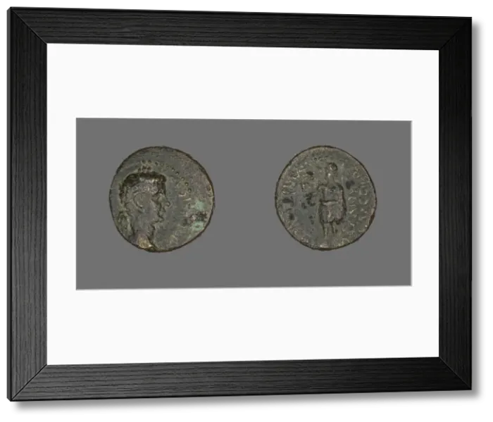 Framed Print : Coin Portraying Emperor Caligula, 37-41 CE. Creator: Unknown Framed Print : Coin Portraying Emperor Caligula, 37-41 CE. Creator: Unknown