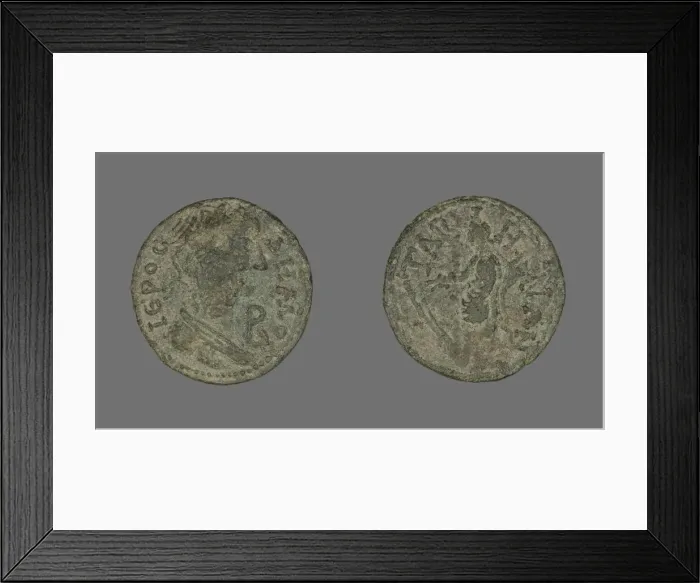 Framed Print : Coin Depicting Populus Romanus, 79-81 or 211-217. Creator: Unknown Framed Print : Coin Depicting Populus Romanus, 79-81 or 211-217. Creator: Unknown