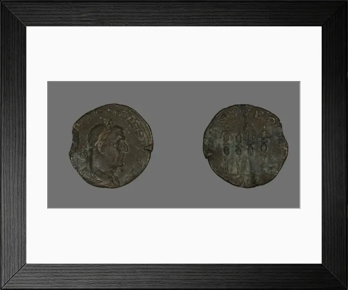 Framed Print : Coin Portraying Philip the Arab, 244-249. Creator: Unknown Framed Print : Coin Portraying Philip the Arab, 244-249. Creator: Unknown
