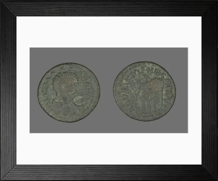 Framed Print : Coin Portraying the Emperor Severus Alexander, before 222. Creator: Unknown Framed Print : Coin Portraying the Emperor Severus Alexander, before 222. Creator: Unknown