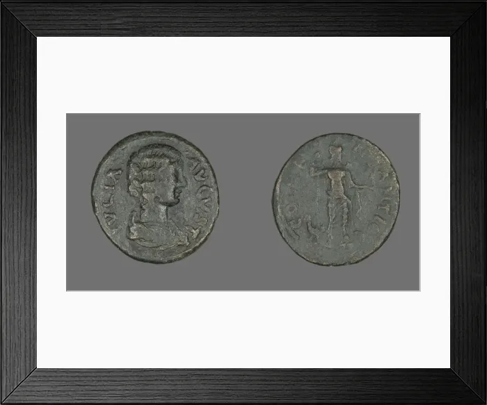 Framed Print : Coin Portraying Julia Domna, 193-217. Creator: Unknown Framed Print : Coin Portraying Julia Domna, 193-217. Creator: Unknown