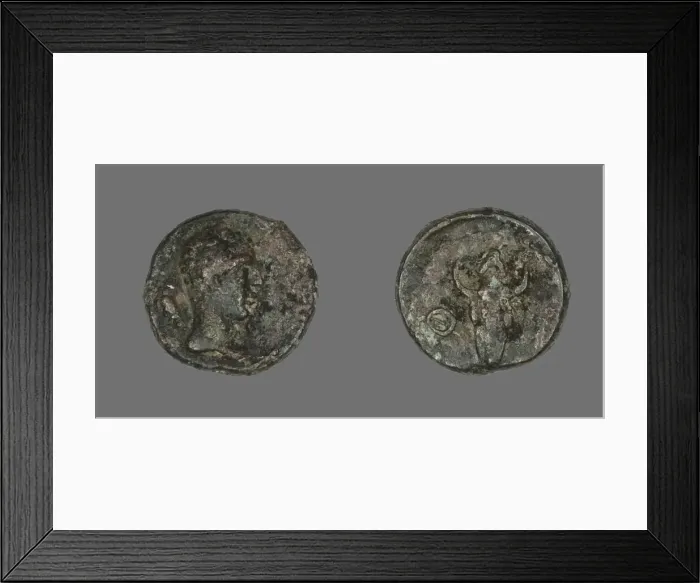 Framed Print : Coin Depicting the Goddess Athena, 2nd century CE. Creator: Unknown Framed Print : Coin Depicting the Goddess Athena, 2nd century CE. Creator: Unknown