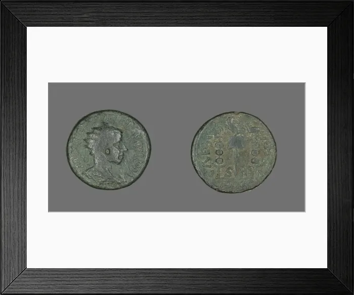 Framed Print : Coin Portraying King Philip II, 247-249. Creator: Unknown Framed Print : Coin Portraying King Philip II, 247-249. Creator: Unknown