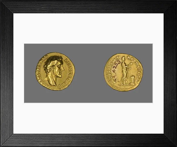 Framed Print : Aureus (Coin) Portraying Emperor Antoninus Pius, 138-161. Creator: Unknown Framed Print : Aureus (Coin) Portraying Emperor Antoninus Pius, 138-161. Creator: Unknown