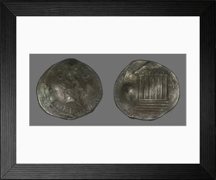Framed Print : Coin Portraying Emperor Augustus, 27 BCE-14 CE. Creator: Unknown Framed Print : Coin Portraying Emperor Augustus, 27 BCE-14 CE. Creator: Unknown