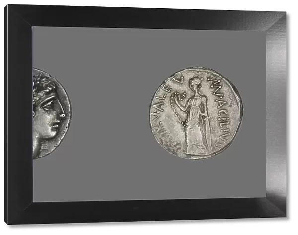 Denarius (Coin) Depicting the Goddess Salus, about 49 BCE. Creator: Unknown