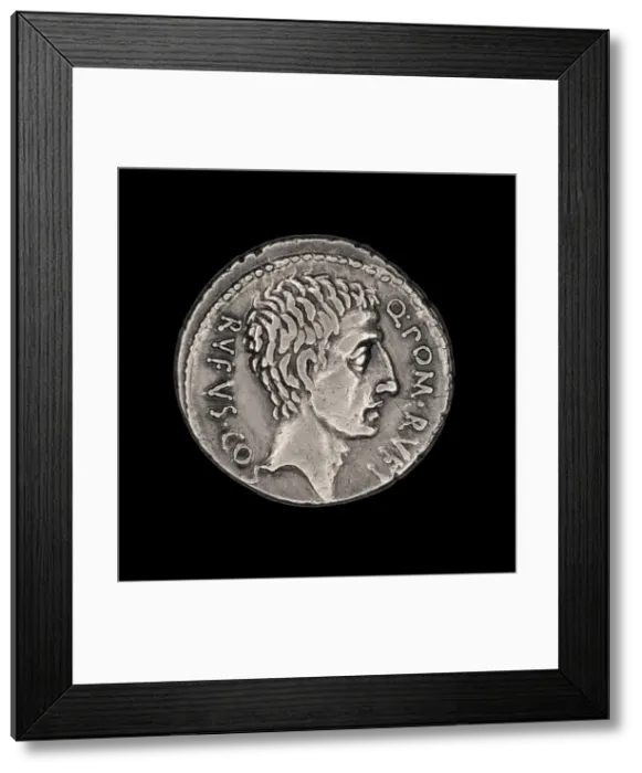 Framed Print : Coin Portraying Q. Pompeius Rufus, 54 BCE. Creator: Unknown Framed Print : Coin Portraying Q. Pompeius Rufus, 54 BCE. Creator: Unknown