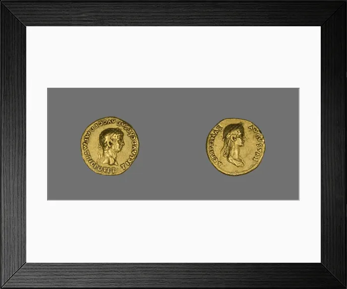 Framed Print : Aureus (Coin) Portraying Emperor Claudius, 50-54. Creator: Unknown Framed Print : Aureus (Coin) Portraying Emperor Claudius, 50-54. Creator: Unknown