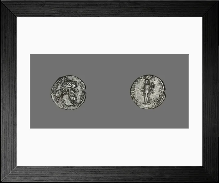 Framed Print : Denarius (Coin) Portraying Emperor Pertinax, 193 (1 January-28 March). Creator: Unknown Framed Print : Denarius (Coin) Portraying Emperor Pertinax, 193 (1 January-28 March). Creator: Unknown