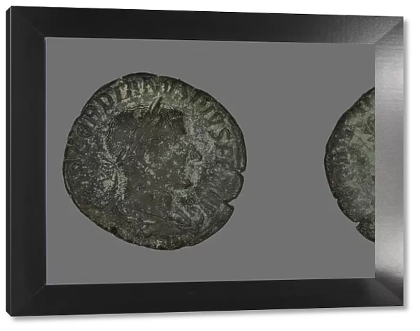 Sestertius (Coin) Portraying a Roman Emperor, 238-244. Creator: Unknown