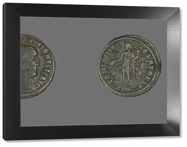 Coin Portraying Emperor Galerius Maximianus, 305-311. Creator: Unknown