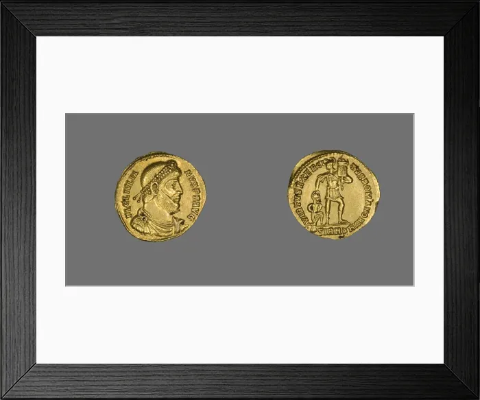 Framed Print : Solidus (Coin) Portraying Emperor Julian II, 361 (Summer)-363 (26 June). Creator: Unknown Framed Print : Solidus (Coin) Portraying Emperor Julian II, 361 (Summer)-363 (26 June). Creator: Unknown