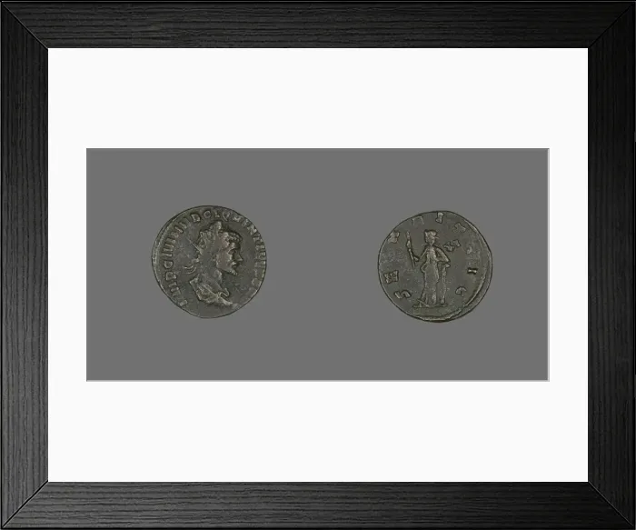 Framed Print : Coin Portraying Emperor Quintillus, 270. Creator: Unknown Framed Print : Coin Portraying Emperor Quintillus, 270. Creator: Unknown