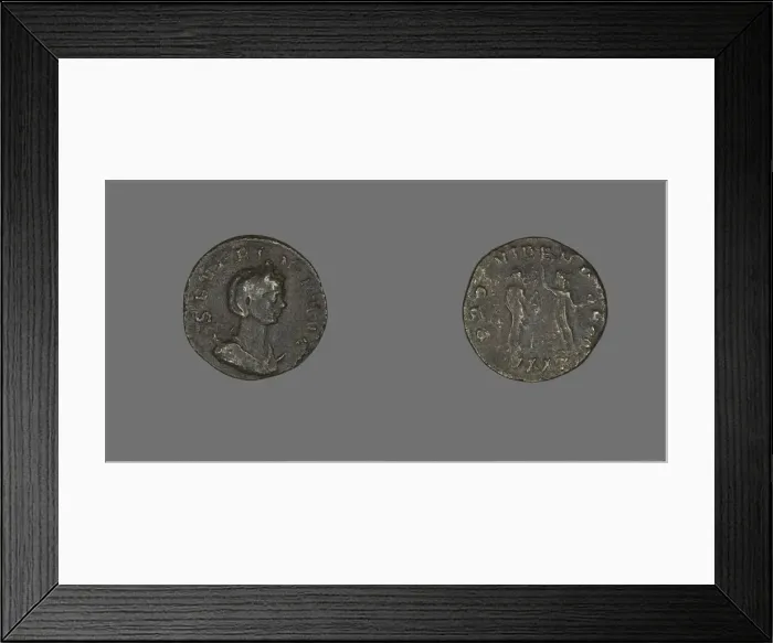 Framed Print : Coin Portraying Empress Severina, 270-275. Creator: Unknown Framed Print : Coin Portraying Empress Severina, 270-275. Creator: Unknown