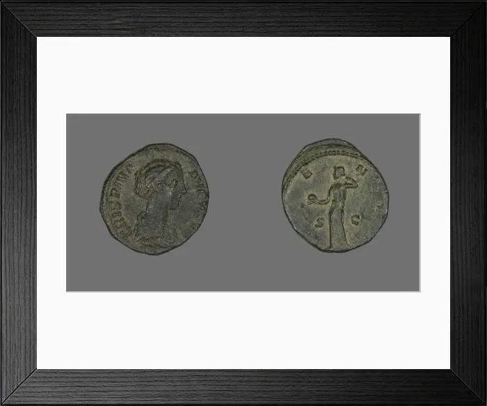 Framed Print : Coin Portraying Empress Crispina, 177-183. Creator: Unknown Framed Print : Coin Portraying Empress Crispina, 177-183. Creator: Unknown