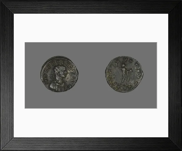 Framed Print : Coin Portraying Emperor Probus, 277. Creator: Unknown Framed Print : Coin Portraying Emperor Probus, 277. Creator: Unknown