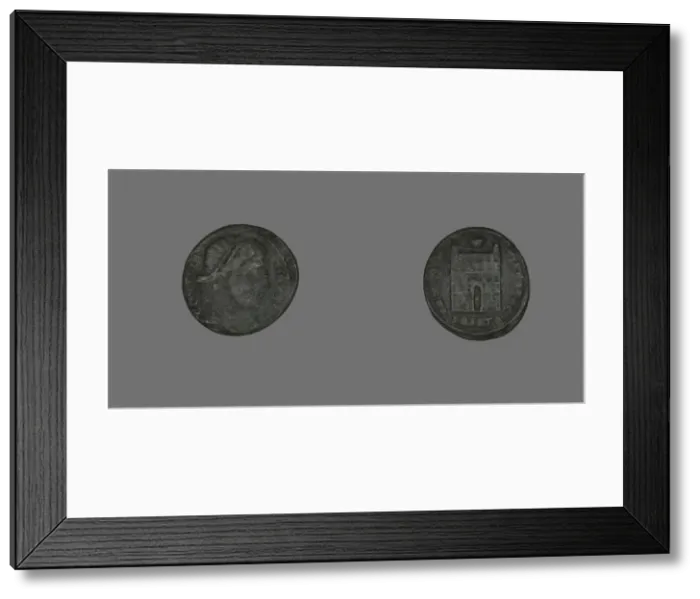 Framed Print : Coin Portraying Emperor Constantine, 272-337, probably 327-329. Creator: Unknown Framed Print : Coin Portraying Emperor Constantine, 272-337, probably 327-329. Creator: Unknown