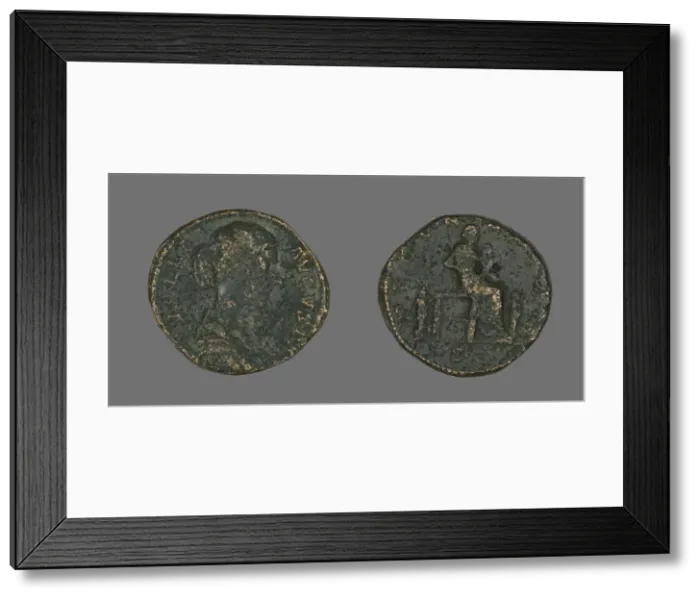 Framed Print : Coin Portraying Empress Lucilla, 164-169. Creator: Unknown Framed Print : Coin Portraying Empress Lucilla, 164-169. Creator: Unknown
