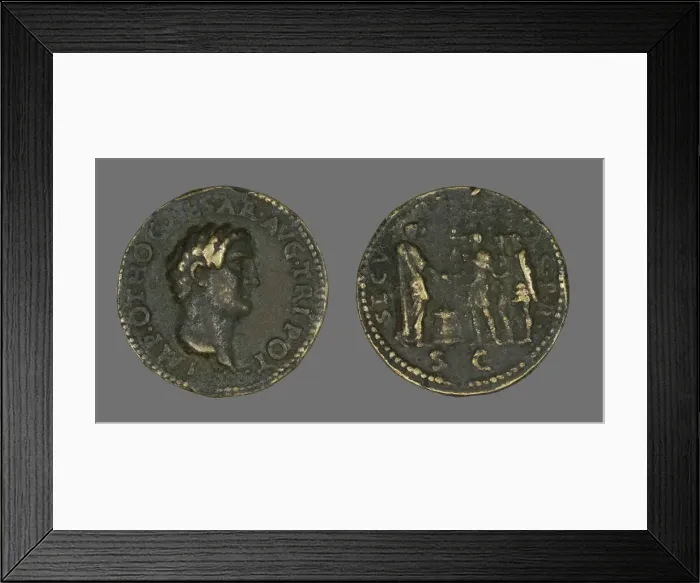 Framed Print : Coin Portraying Emperor Otho, 69. Creator: Unknown Framed Print : Coin Portraying Emperor Otho, 69. Creator: Unknown