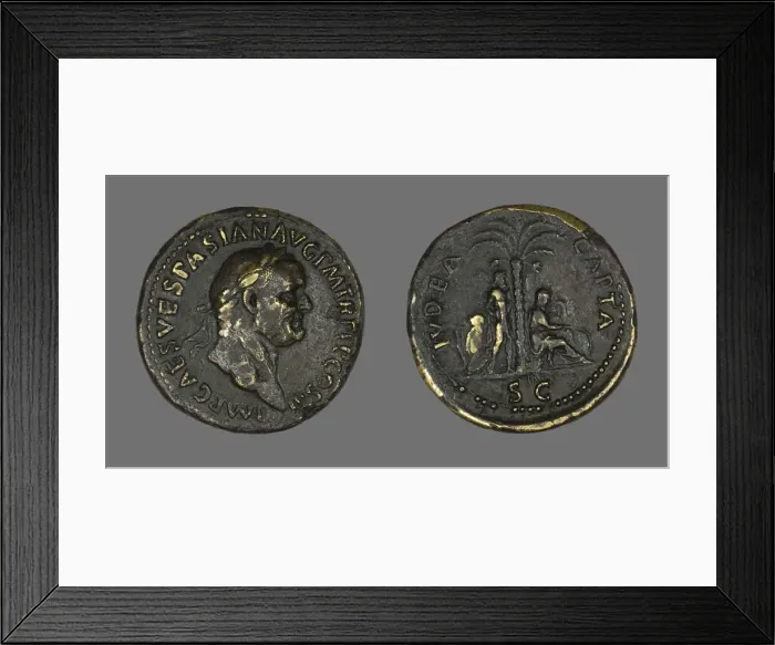 Framed Print : Coin Portraying Emperor Vespasian, 71. Creator: Unknown Framed Print : Coin Portraying Emperor Vespasian, 71. Creator: Unknown