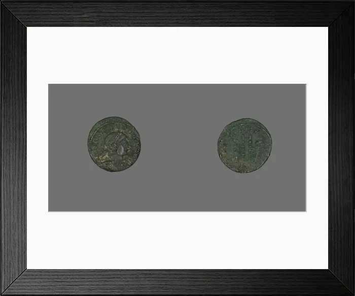 Framed Print : Coin Portraying Emperor Constantine II, 324-337. Creator: Unknown