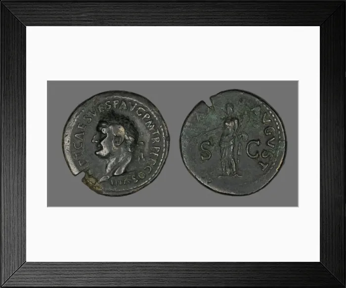 Framed Print : Coin Portraying Emperor Vespasian, 76. Creator: Unknown Framed Print : Coin Portraying Emperor Vespasian, 76. Creator: Unknown