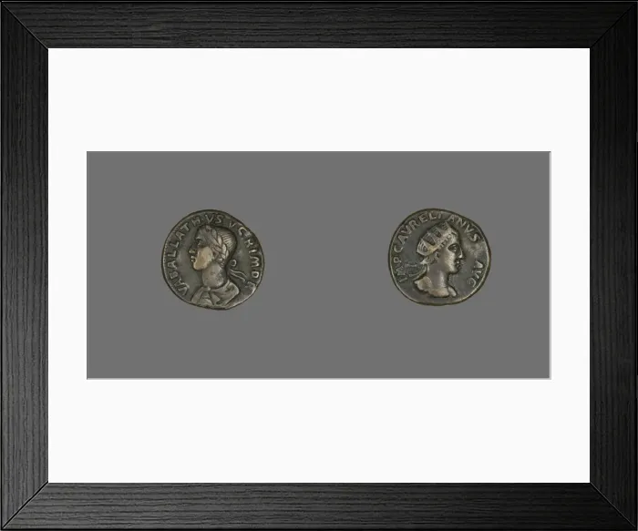 Framed Print : Coin Portraying King Vabalathus, 270-275. Creator: Unknown Framed Print : Coin Portraying King Vabalathus, 270-275. Creator: Unknown