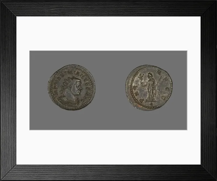 Framed Print : Coin Portraying Emperor Marcus Aurelius Valerius Maximianus (Maximian or Maximianus I) Framed Print : Coin Portraying Emperor Marcus Aurelius Valerius Maximianus (Maximian or Maximianus I)
